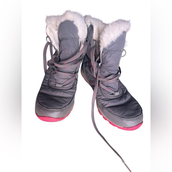 Sorel Whitney II Pink Grey Snow Water Proof Outdoor Hiking Rain Boots Size 10 - Picture 4 of 16